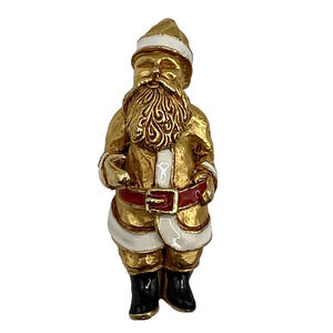Folk Art SANTA Brooch Authorized by the Museum of American Folk Art 1994 Jewelry